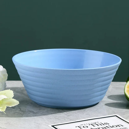 Wheat Straw Soup Bowl Microwavable Plastic Tableware Fruit Salad Bowls Cereal Ramen Pasta Dishes Dinner Plate kitchen Utensils