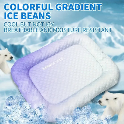 1pc Cool Pet Mat - Summer Cat and Dog Cooling Mat Washable Ice Self Cool Pad