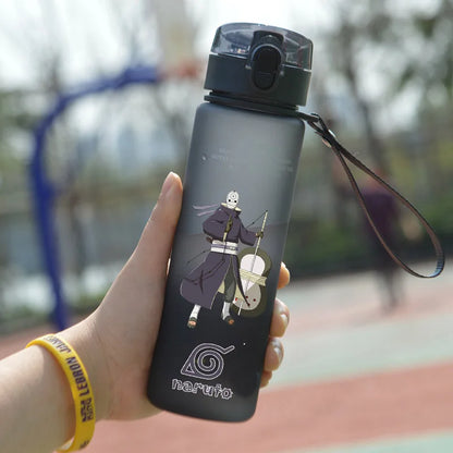 Naruto Sasuke Anime Pattern Plastic Drinking Cup Cartoon Water Bottle 560ml High Capacity Portable Sports Water Bottle Boy Girls