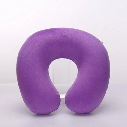 U-shaped Neck Pillow Inflatable Fatigue Relief Travel Pillow Flight Headrest Sleep U-shaped Cushion for Plane