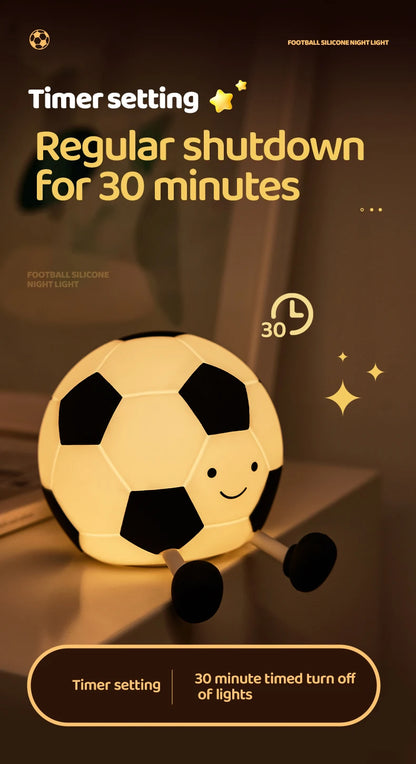 Football Led Night Light Book Light for Reading Soccer Pumpkin New Bedroom Bedside Table Lamp Kids Birthday Gift Cute Cartoon