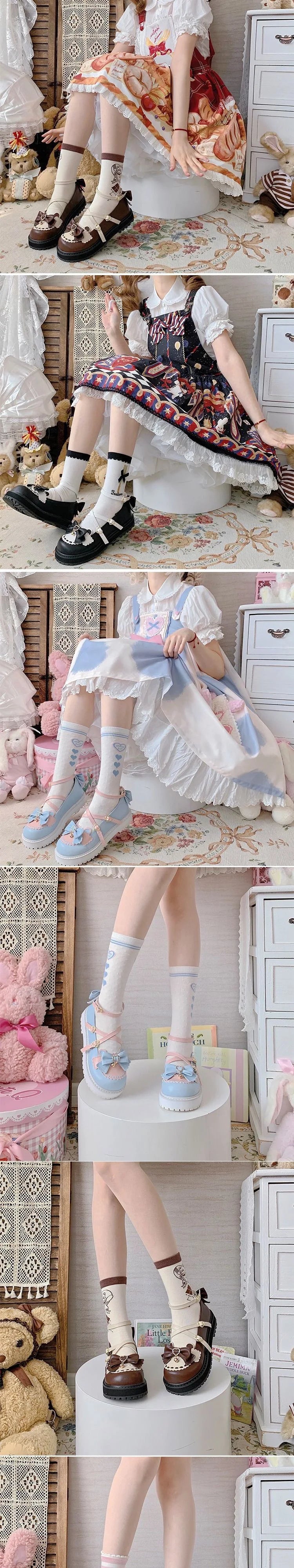 2025 New Autumn Lolita Shoes Bow Cute Soft Girl Wild College Style JK Uniform Round Head Small Leather Shoes Kawaii Shoes