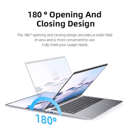 Xiaman Laptop Computer Windows 11 Pro Intel Atom A3950 Quad-Core 2025 Notebook PC 12GB RAM 1TB 2TB SSD 1920*1080 Office Computer