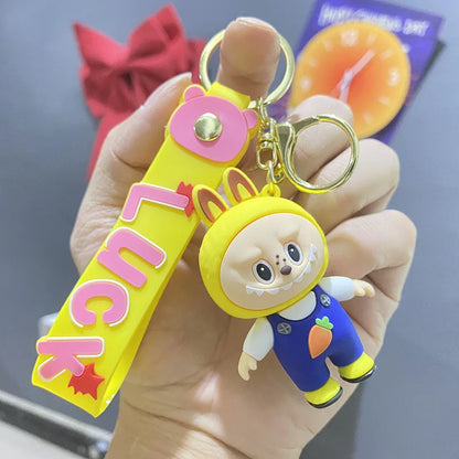 Cartoon Labb keychain, ladies' cute phone/wallet jewelry, kawaii gifts for fans and girlfriends, rabbit jewelry