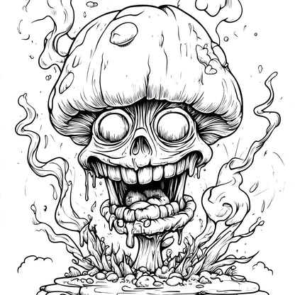 Art Coloring Book 20Page BOTANICAL GHOST Adult Picture Book Gift For Birthday Party Relieve Stress Kill Time Graffiti Painting