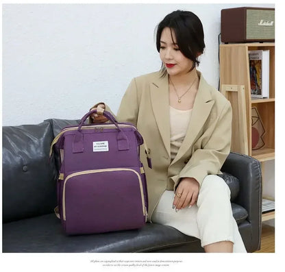 Multifunctional Mommy Bag Large Capacity Foldable Stroller Diaper Organizer Travel Shoulder Bags for Mother and Baby