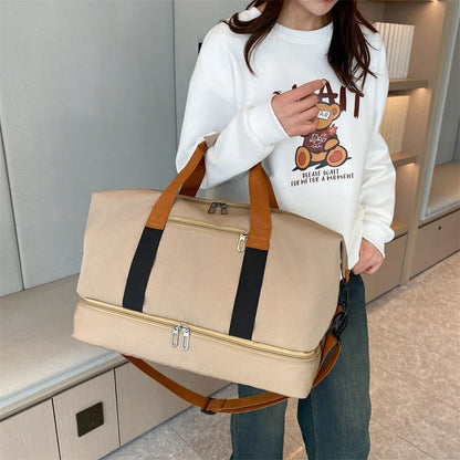 Large-capacity portable travel bag, lightweight gym bags, independent shoe compartment, shoulder messenger bag Дорожные сумки 가방