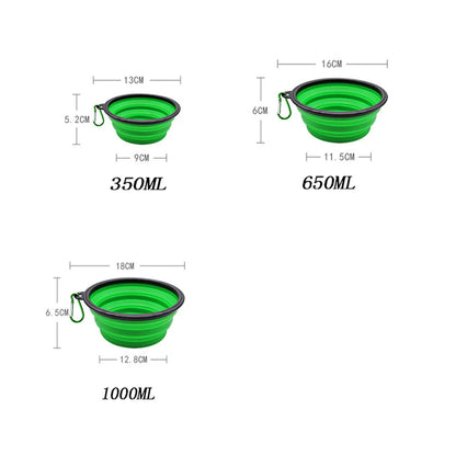 Pet Folding Silicone Bowl Collapsible Dog Food Bowl Water Large Outdoor Pet Travel Bowl Portable Puppy Food Container Feeder