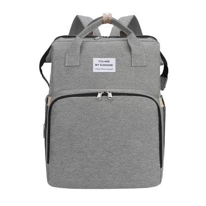 Folding Mommy Bag Multipurpose Portable Folding Crib Bed Large-capacity Baby Backpack Female Mommy Outting Bag Diaper Bags