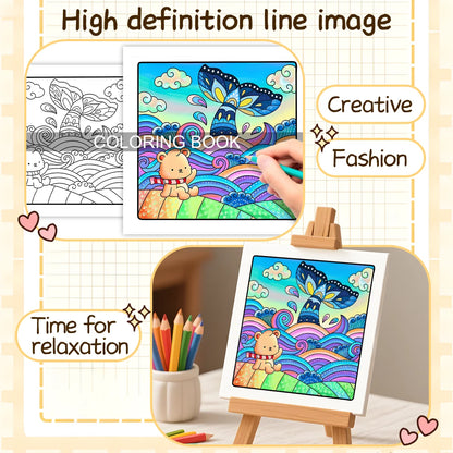 COZY PATTERNS SUPER CUTE AND FUN Coloring Book for Adults Picture Book for Educational DIY Relaxation Children Drawing Books