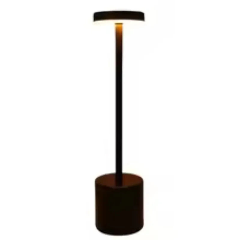 Led Touch Table Lamp Rechargeable Retro Bedside Touch Eye Portable for Bar Restaurant Tri Color Dimming Eye Protection Desk Lamp