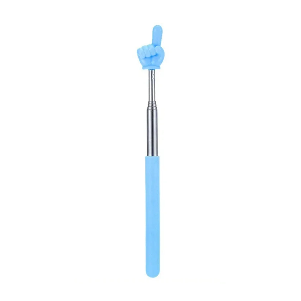 1PC Stainless Steel Teaching Tools Finger Design Whiteboard Pointer Teaching Stick Finger Reading Sticks Handheld Presenter