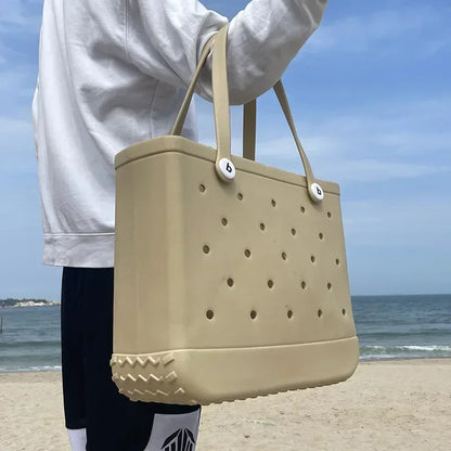 EVA Beach Jelly Bag Rubber Waterproof Shoulder Handbag Large Capacity Portable Travel Handbag Summer Pool Fashion Women Tote Bag