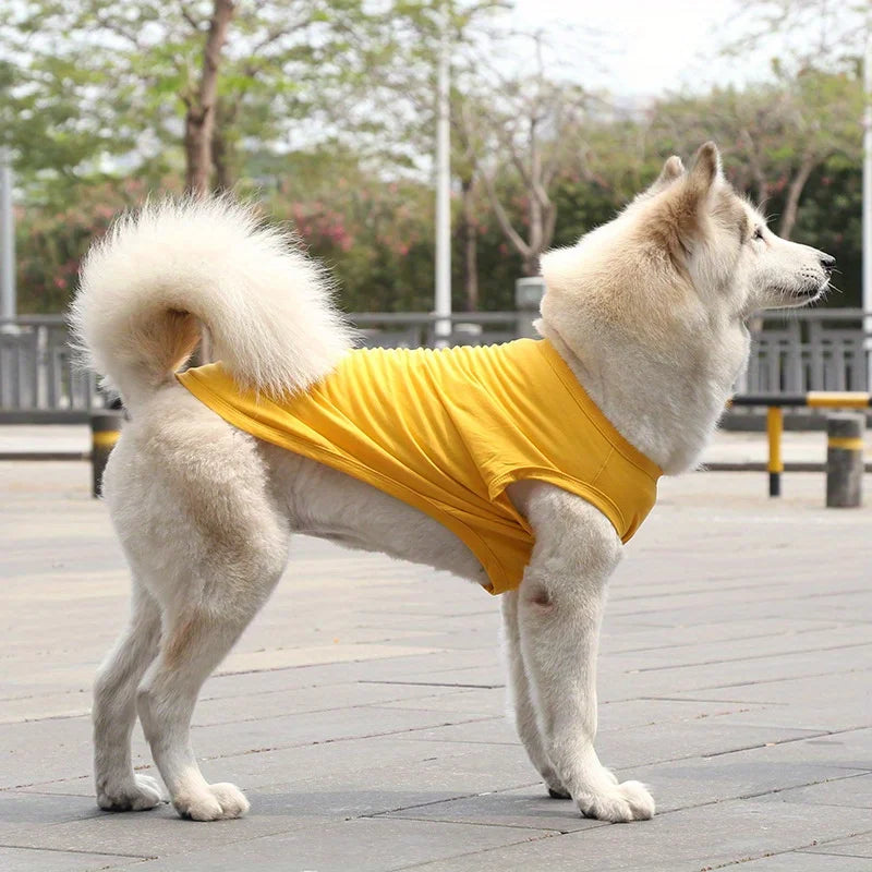 1pc Cotton Dog Vest, Pet Clothes For Golden Retriever, Samoyed, Labrador - Comfort Fit For Small To Large Breeds, Teddy Cotton