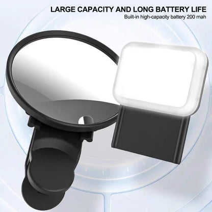 Universal Back Cell Phone Camera Mirror Reflection Shooting Clip Phone Reflection Clip Back Rear HD Lens Selfie Reflector Mirror