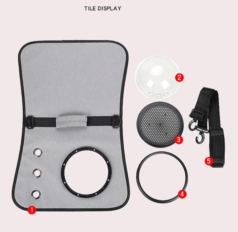 Portable Pet Backpack for Outdoor Travel Foldable Transparent Cat Backpack Suitable Dogs and Cats Breathable Tote Bag for Travel