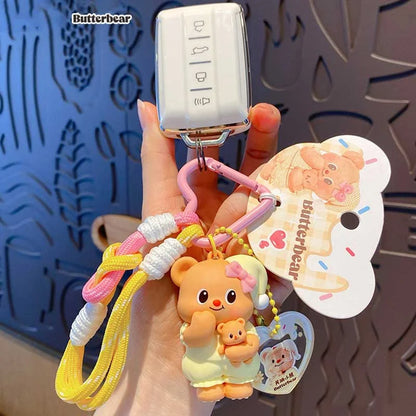Butterbear Costume Show Keychain Cute Cartoon Bear Bag Charms