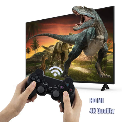 4K HD Video Game Console 2.4G Double Wireless Controller For PS1/FC/GBA Retro TV Dendy Game Console 10000 Games Stick Dropship