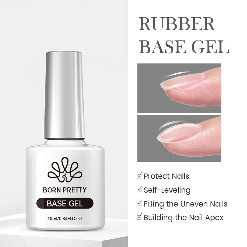 BORN PRETTY 10ml Wine Red Glitter Jelly Nude Gel Nail Polish Soak Off Translucent Color UV Light Cure for Nail Art DIY at Home