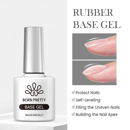 BORN PRETTY 10ml Wine Red Glitter Jelly Nude Gel Nail Polish Soak Off Translucent Color UV Light Cure for Nail Art DIY at Home