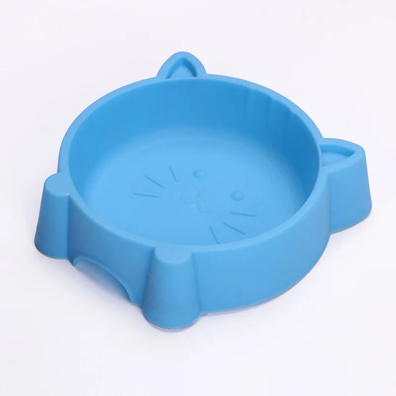 Pet Supplies Cat Shaped Pet Bowl Eco-friendly Plastic Non-Slip Dog Bowl Solid Cat Bowl Color Cute Durable Water Bowls for Cat
