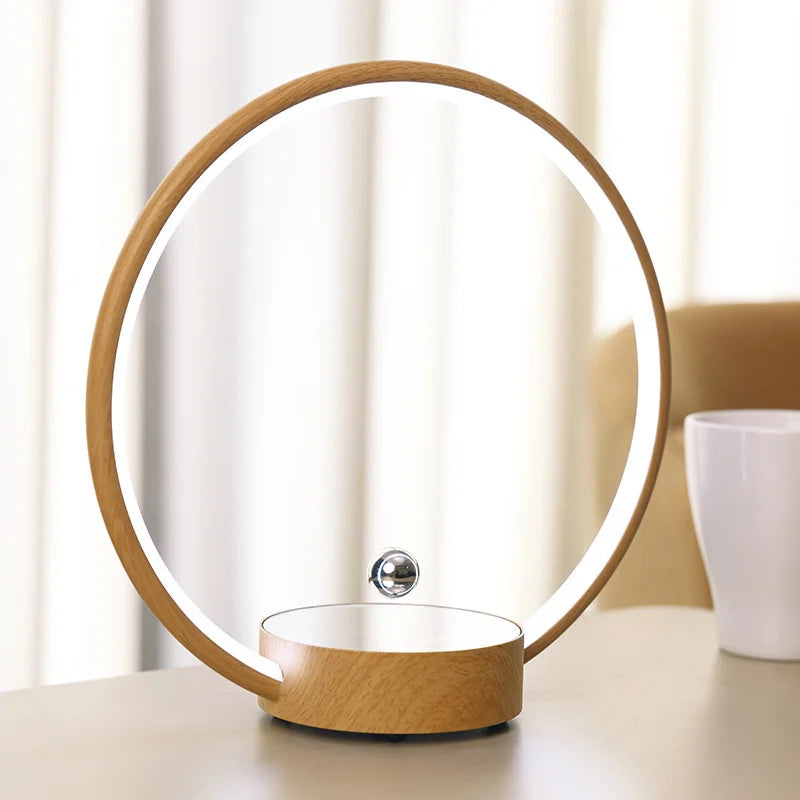 2025 New Luxury Magnetic Levitating Ring Circular Lamp Gradient Atmosphere Light for Office Bedroom Home Decor Creative Gift