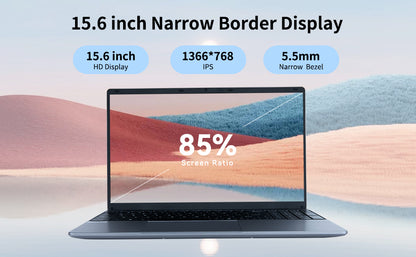 Notebook 15.6 Inch Laptop Windows 11 1366 * 768 Cheap Portable Intel Celeron N5095 Quad-Core Processors Laptop 8 RAM 256GB ROM