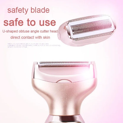 Professional 2 in 1 Epilator Electric Razor Hair Removal for Women Painless Face Shaver Bikini Pubic Hair Trimmer Machine Tools