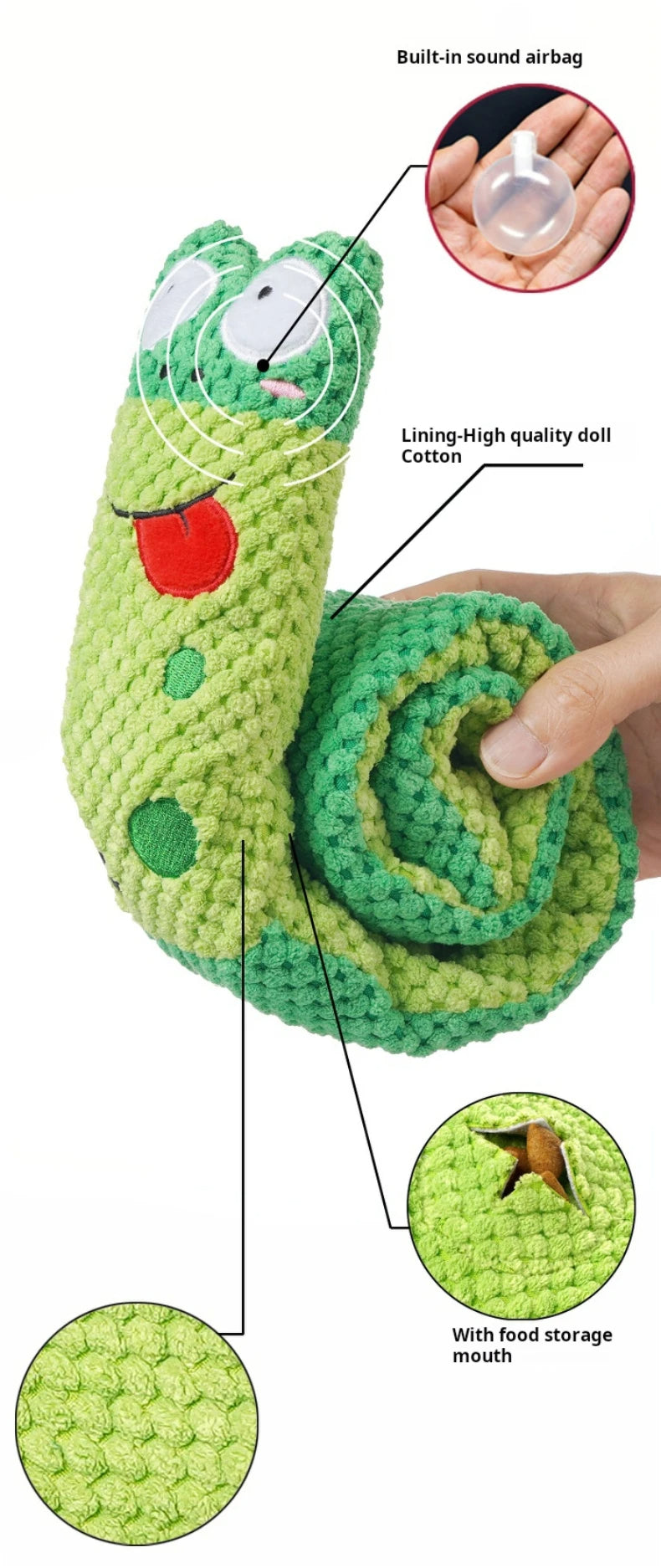 Snail Pet Plush Toy Dog Puzzle Feeder Toys Interactive Sniffing Dogs Toy For Grinding Teeth Food Olfactory Training Pet Supplies